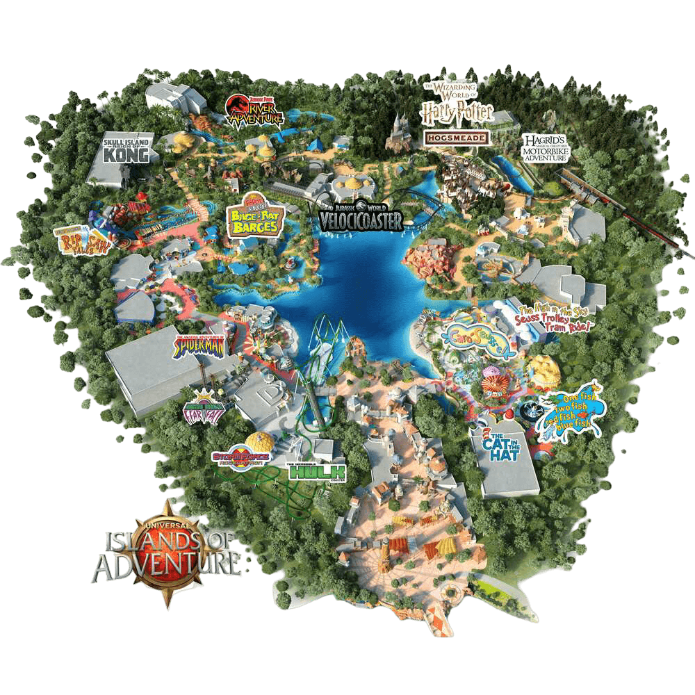 Carte de Universal's Islands of Adventure